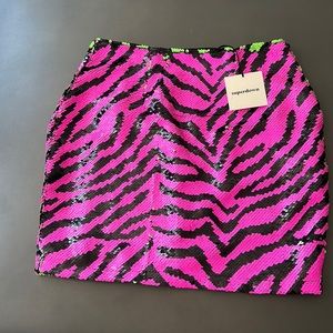 Super down sequin party mini skirt